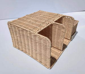 LELLOBABY™ X Hampton BABY - Deluxe Rattan Diaper Caddy