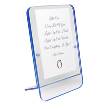 LELLOBABY™ - Acrylic Picture Frame Blue Border (For 4" x 6" Vertical Photos)
