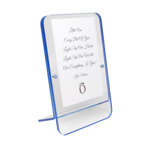 LELLOBABY™ - Acrylic Picture Frame Blue Border (For 4" x 6" Vertical Photos)