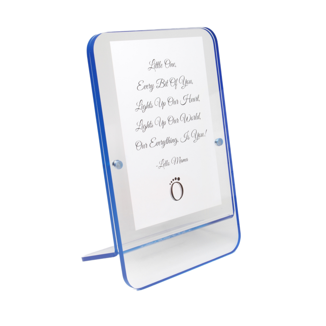 LELLOBABY™ - Acrylic Picture Frame Blue Border (For 4