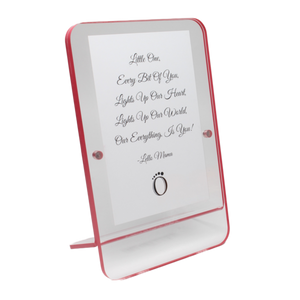 LELLOBABY™ - Acrylic Picture Frame Pink Border (For 4" x 6" Vertical Photos)