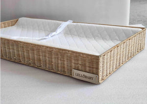 LELLOBABY™ X Hampton BABY-  Rattan Wicker Changing Tray Premier