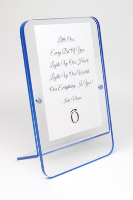LELLOBABY™ - Acrylic Picture Frame Blue Border (For 4
