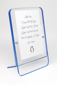 LELLOBABY™ - Acrylic Picture Frame Blue Border (For 4" x 6" Vertical Photos)