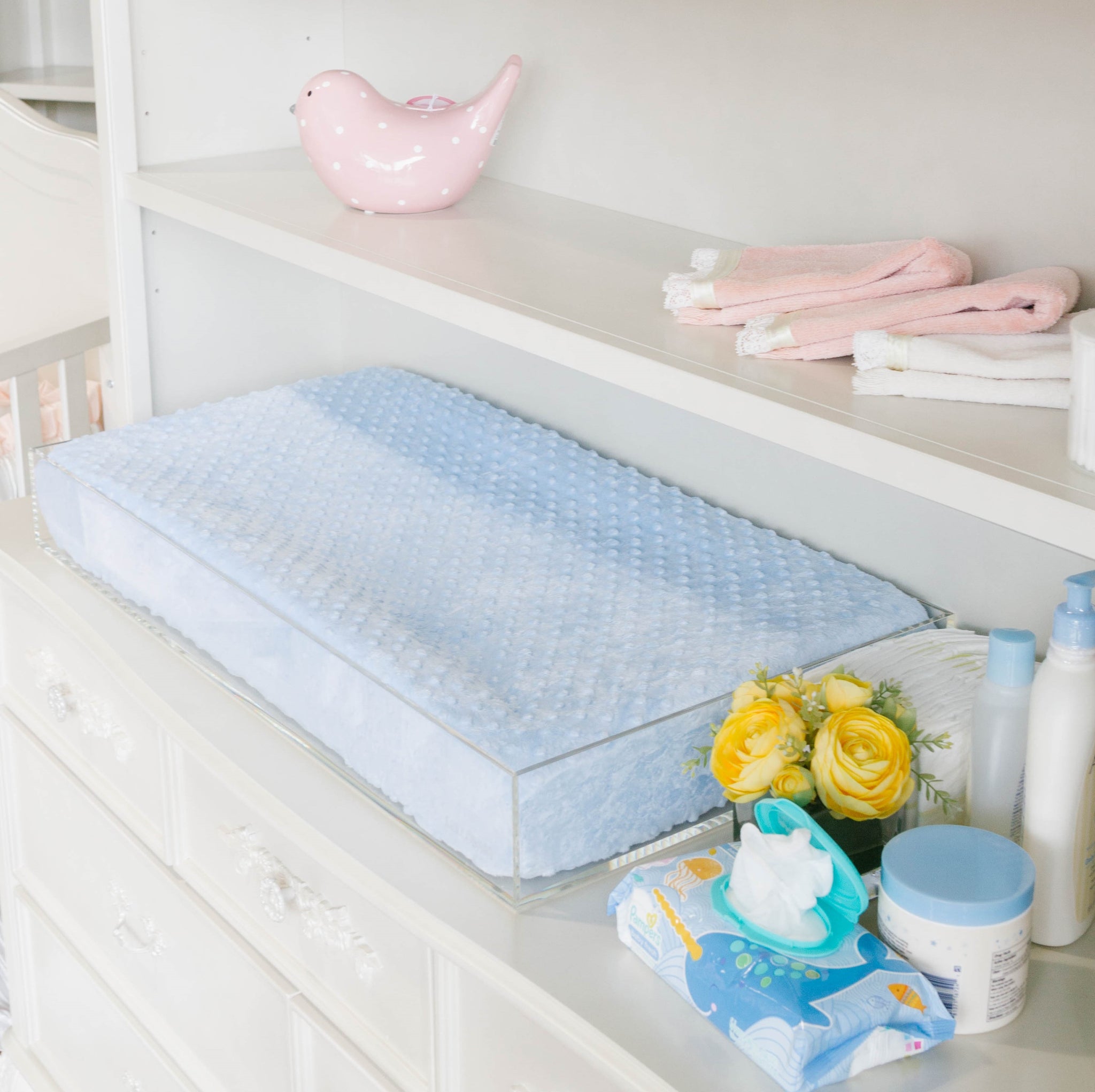 LELLOBABY 6mm Thick Premier Edition Acrylic Diaper Changing Tray