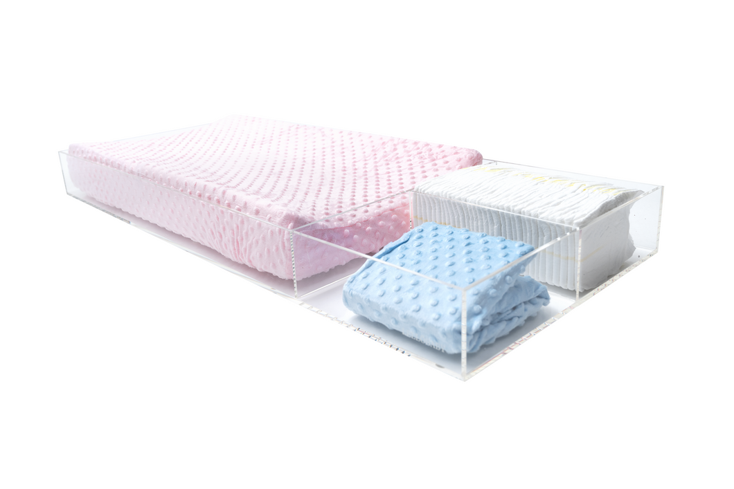 Luxury Acrylic Baby Diaper Changing Trays. Designed in USA – LELLOBABY