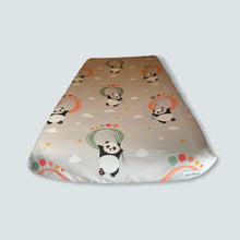changing pad cover, elastic tight fit. grey gray girl nursery. panda nursery. registry. baby registry essentials. 100% cotton