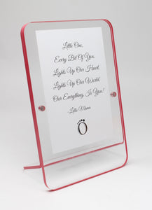 LELLOBABY™ - Acrylic Picture Frame Pink Border (For 4" x 6" Vertical Photos)