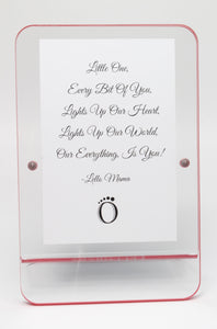 LELLOBABY™ - Acrylic Picture Frame Pink Border (For 4" x 6" Vertical Photos)