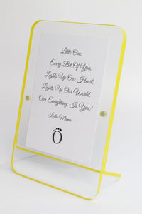 LELLOBABY™ - Acrylic Picture Frame Yellow Border (For 4" x 6" Vertical Photos)