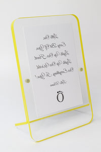 LELLOBABY™ - Acrylic Picture Frame Yellow Border (For 4" x 6" Vertical Photos)
