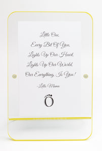 LELLOBABY™ - Acrylic Picture Frame Yellow Border (For 4" x 6" Vertical Photos)