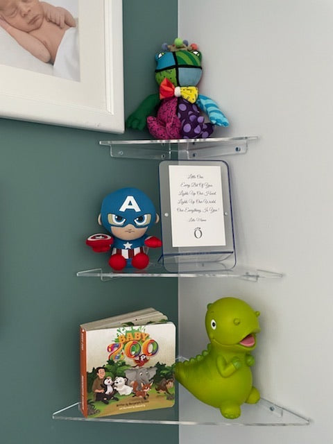 LELLOBABY™ - (Set of 3) Acrylic Corner Shelving 8