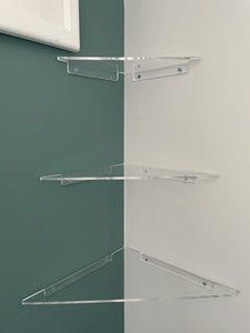 LELLOBABY™ - (Set of 3) Acrylic Corner Shelving 8"/10"/12"